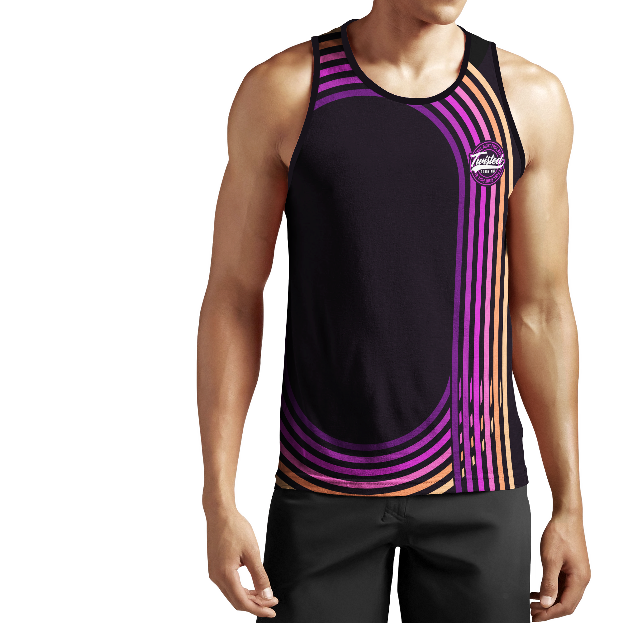 "Track" Technical Vest - Black/Purple/Orange
