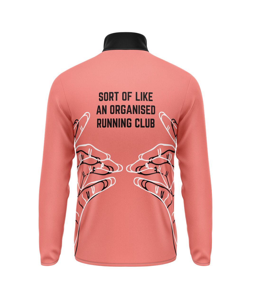 Run The Joules 1/4 Zip - Salmon/Black