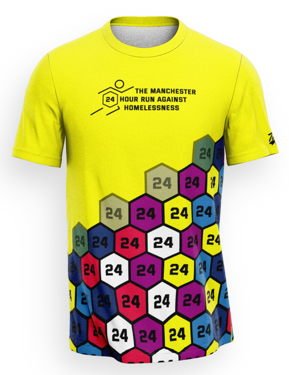 Technical Running Tee – The 24-Hour Run Against Homelessness (Manchester) (Yellow)