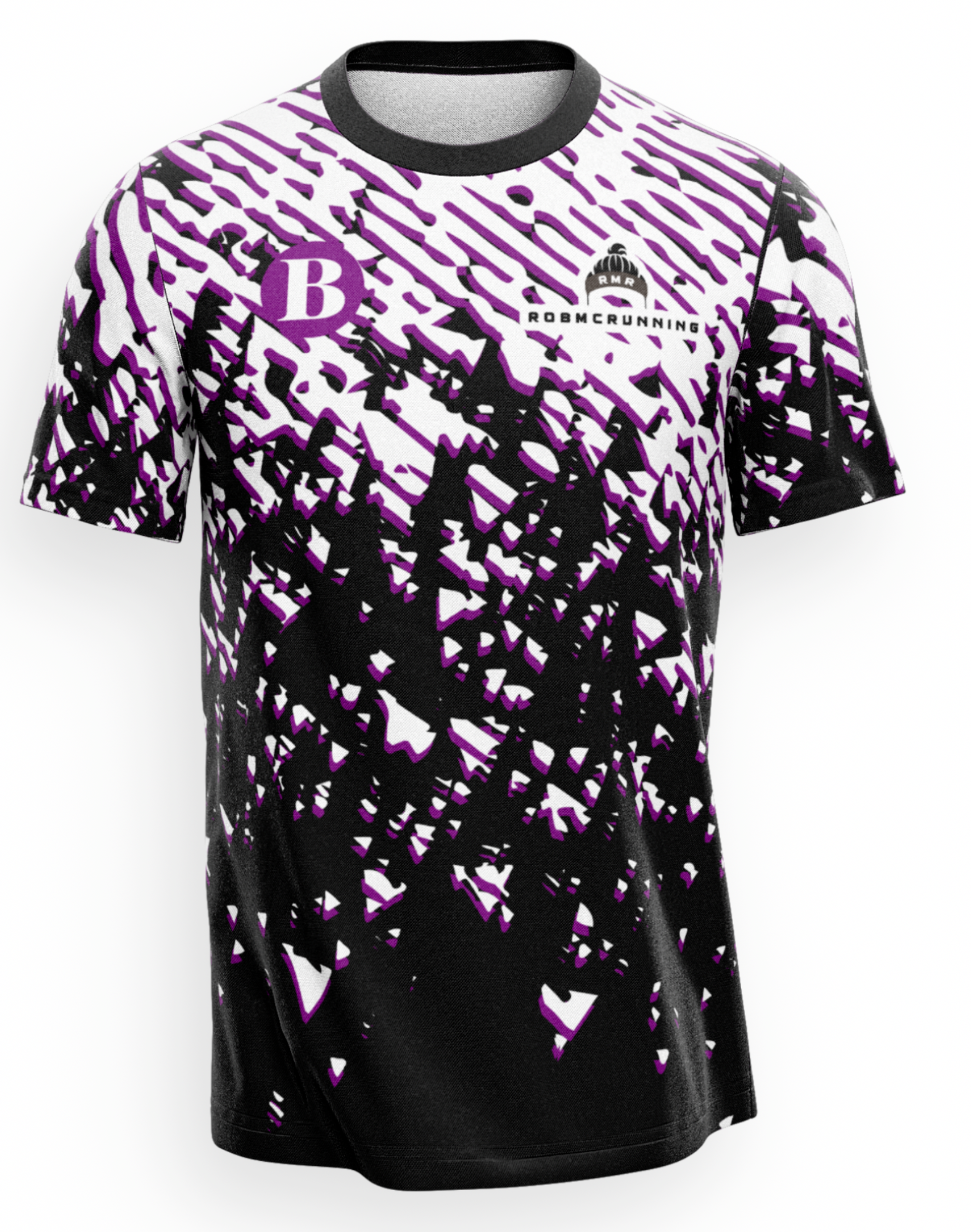 Brooklands Run Club T-Shirt - Black/White/Purple