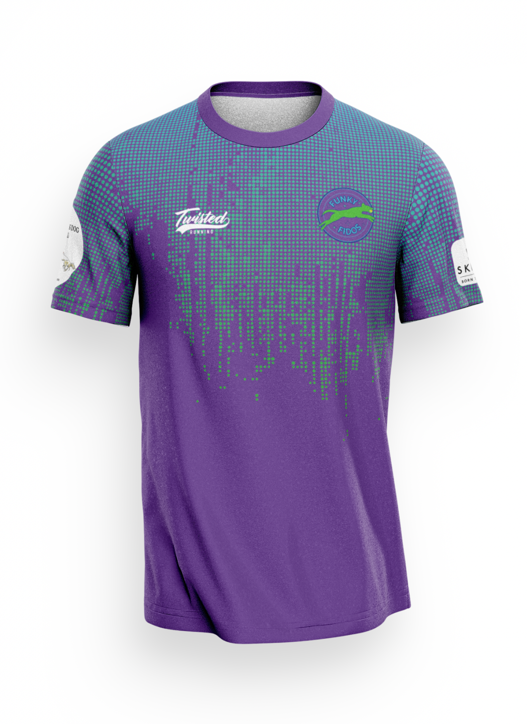 Funky Fidos T-Shirt - Purple/Green