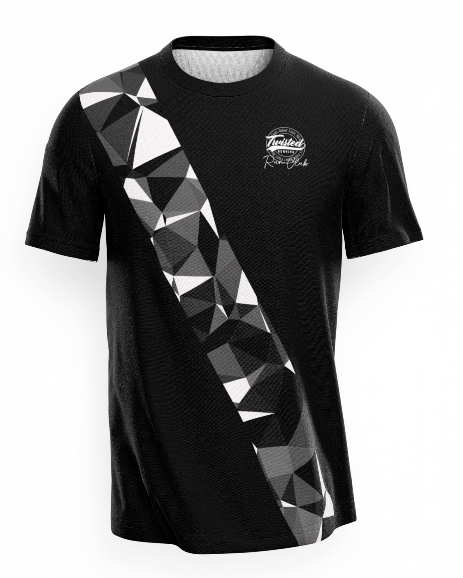 Twisted Run Club T-Shirt - Black/White