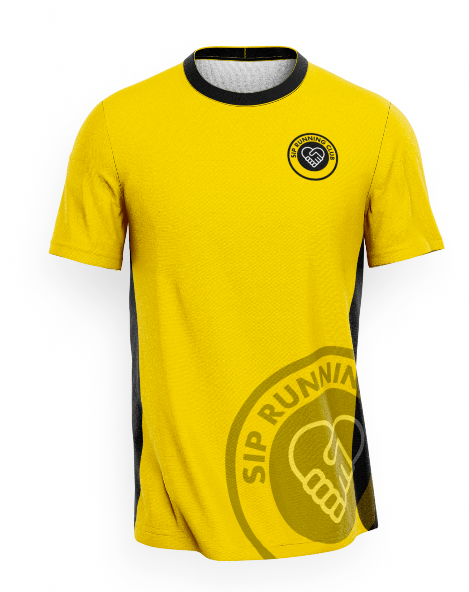SIP Running Club T-Shirt - Yellow/Black