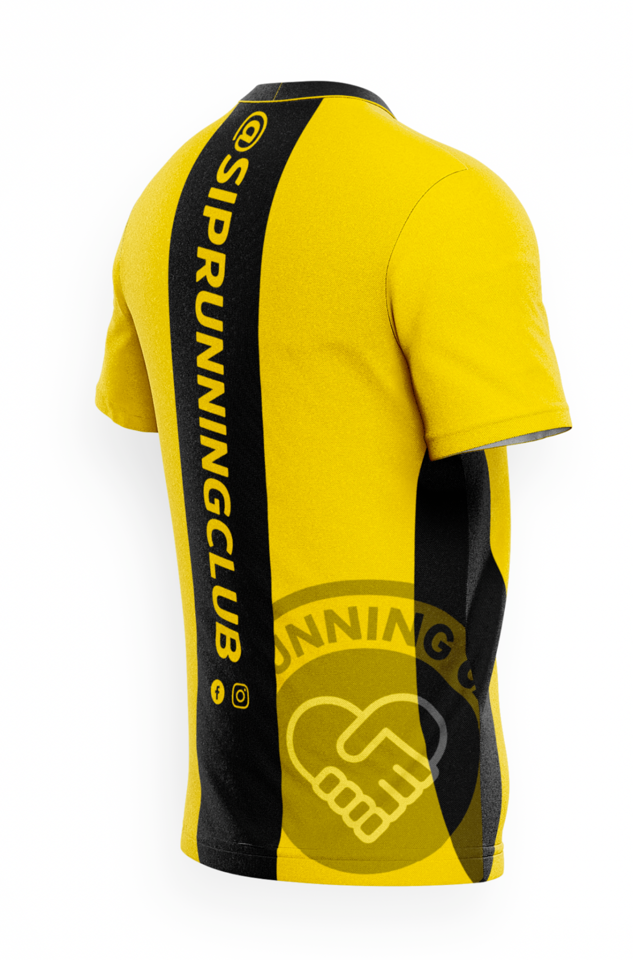 SIP Running Club T-Shirt - Yellow/Black