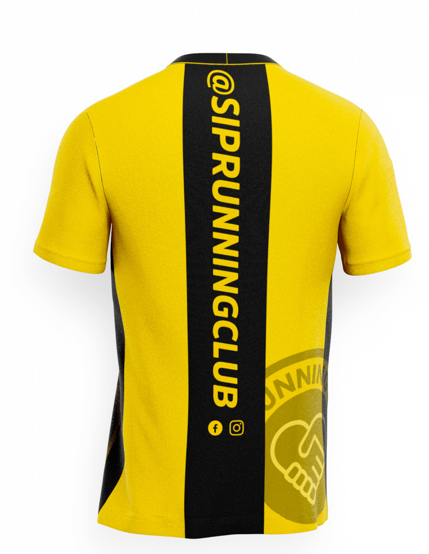 SIP Running Club T-Shirt - Yellow/Black