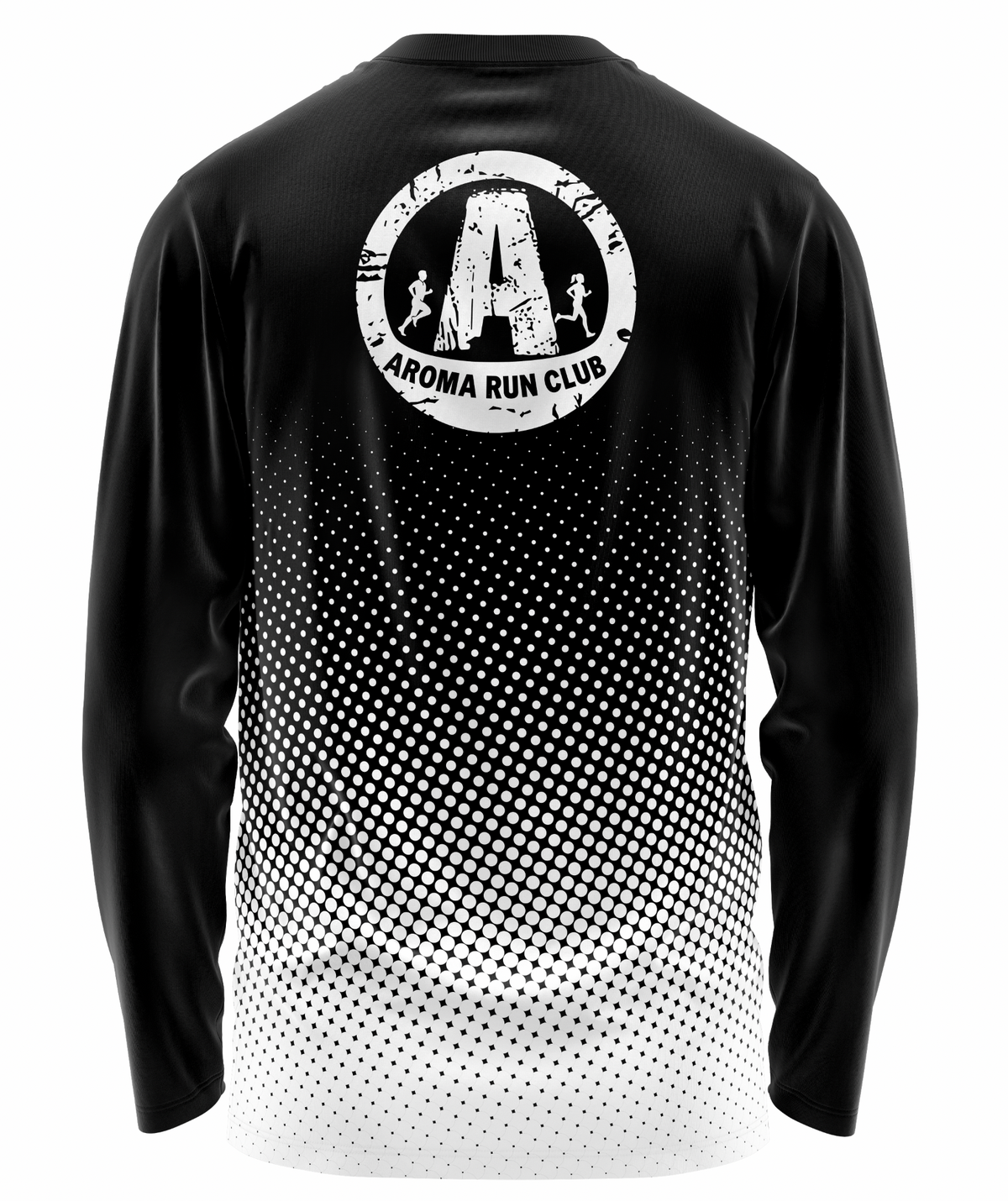 Aroma Run Club Long Sleeve Tee - Black/White