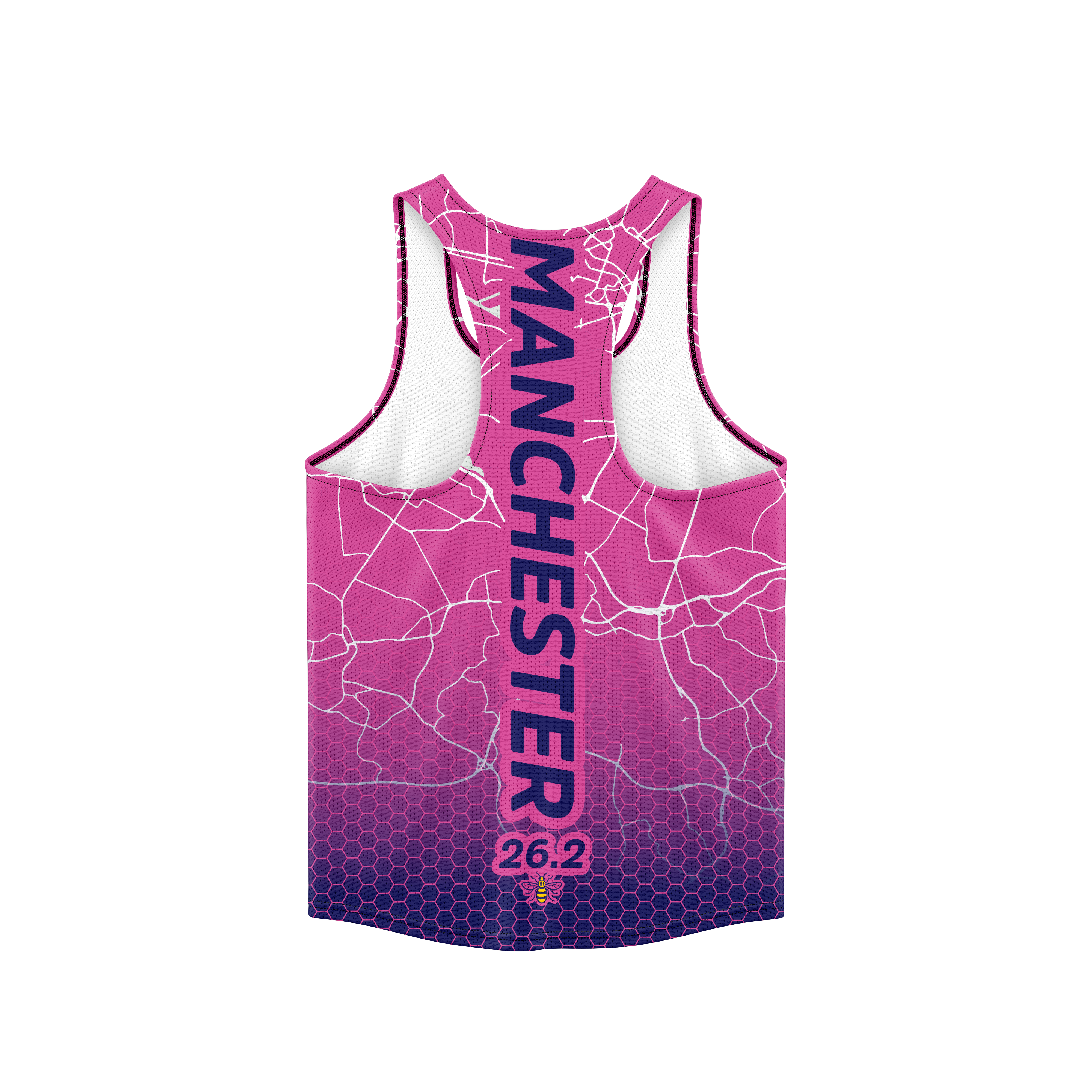 Pink/Navy Manchester 26.2 Race/Finisher Vest – A Marathon Worthy Tribute (Pre-Order) Please Read Description (Copy)