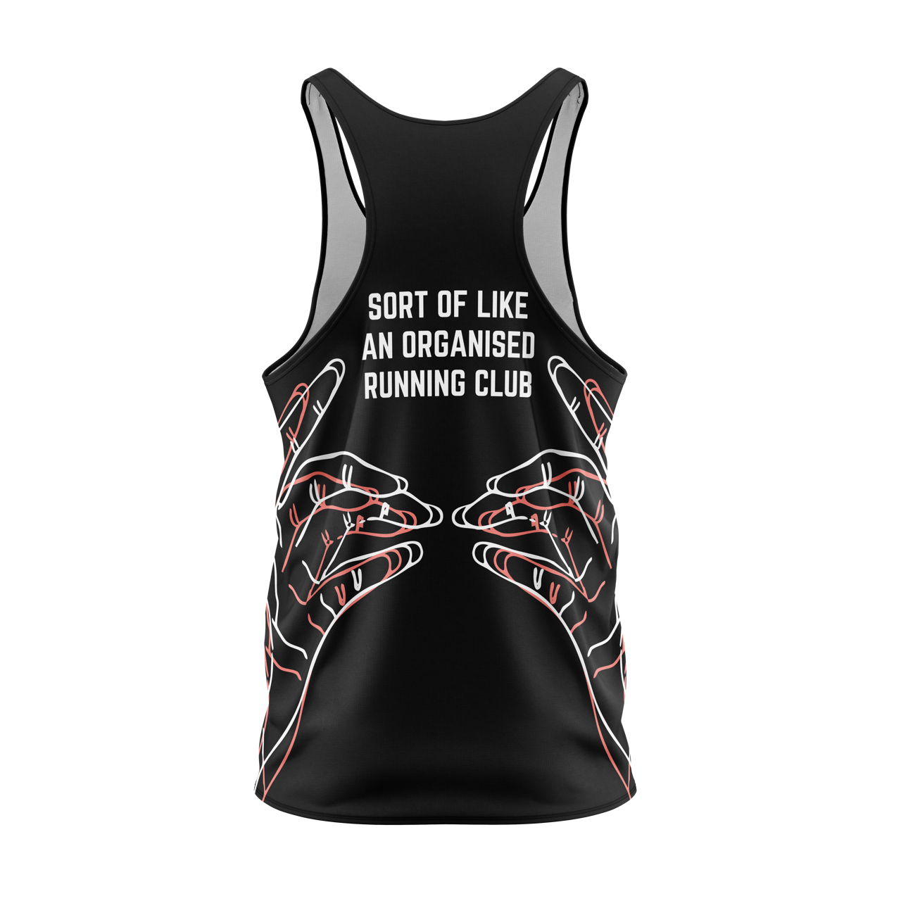Run The Joules Vest - Black/Salmon