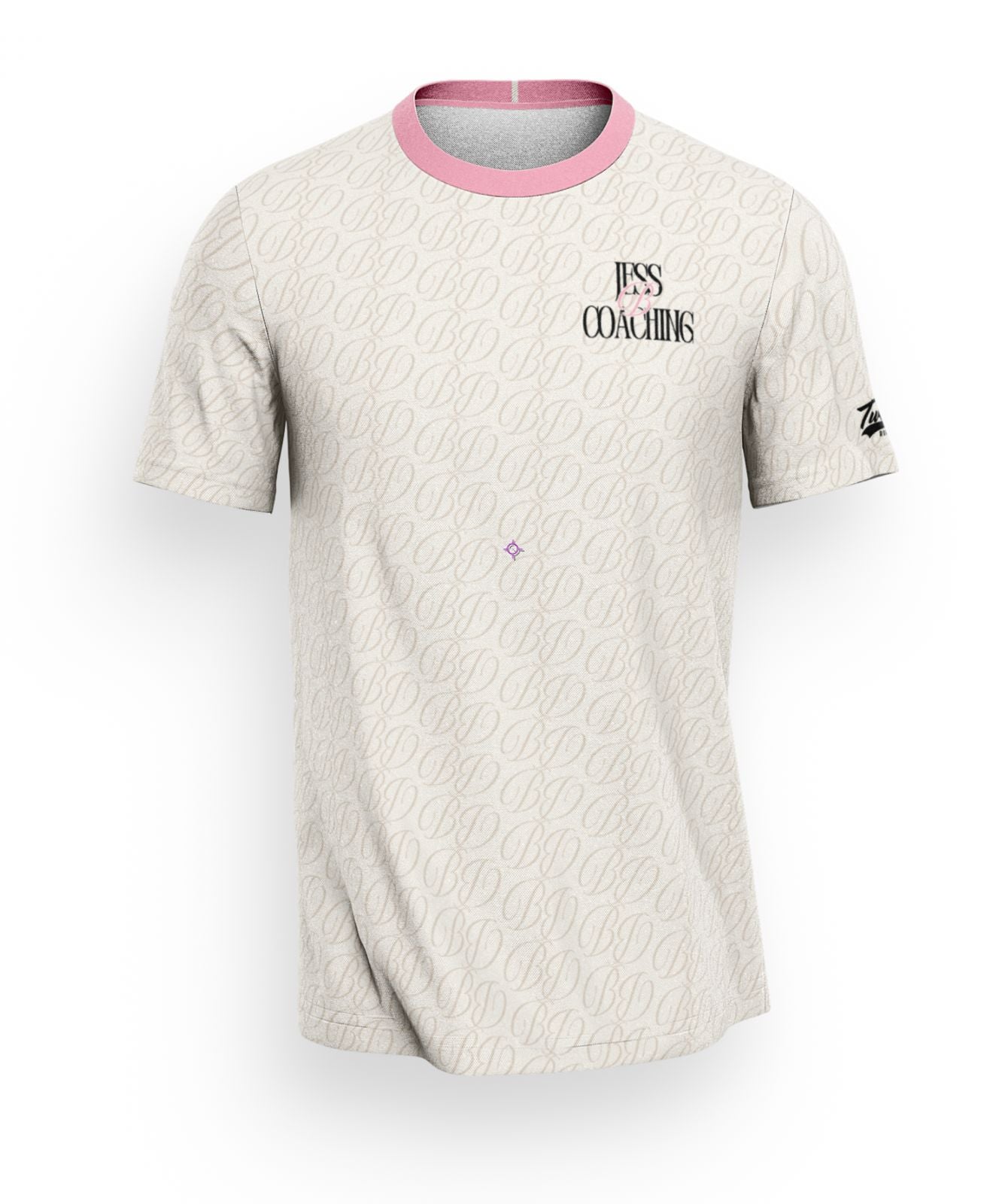 Jess B Coaching T-Shirt - Vanilla/Baby Pink
