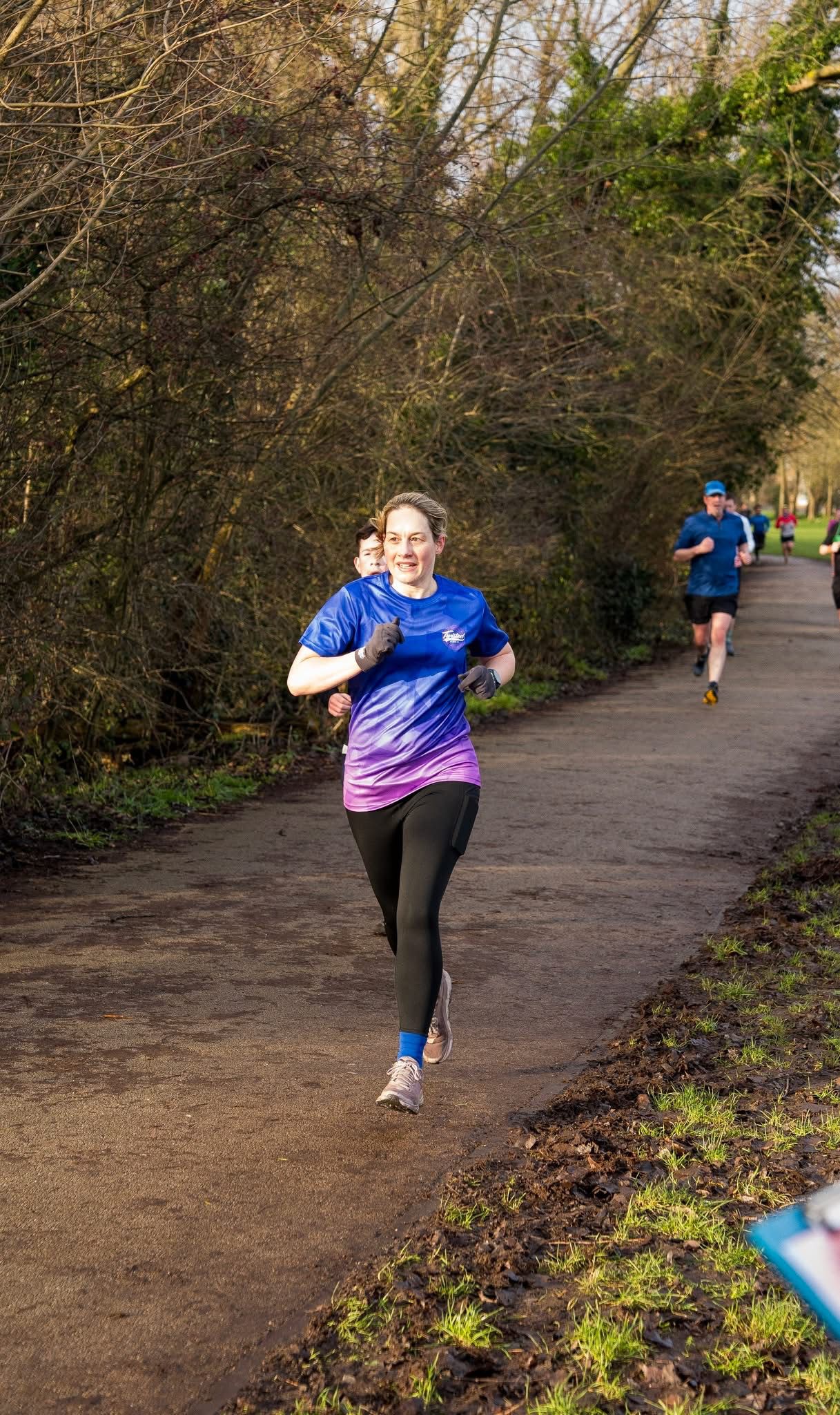 "Geo" Race Tee - Navy/Pink