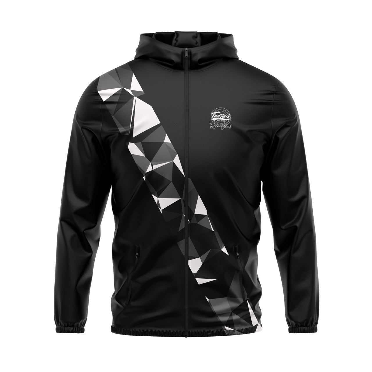 Twisted Run Club Windbreaker - Black/White