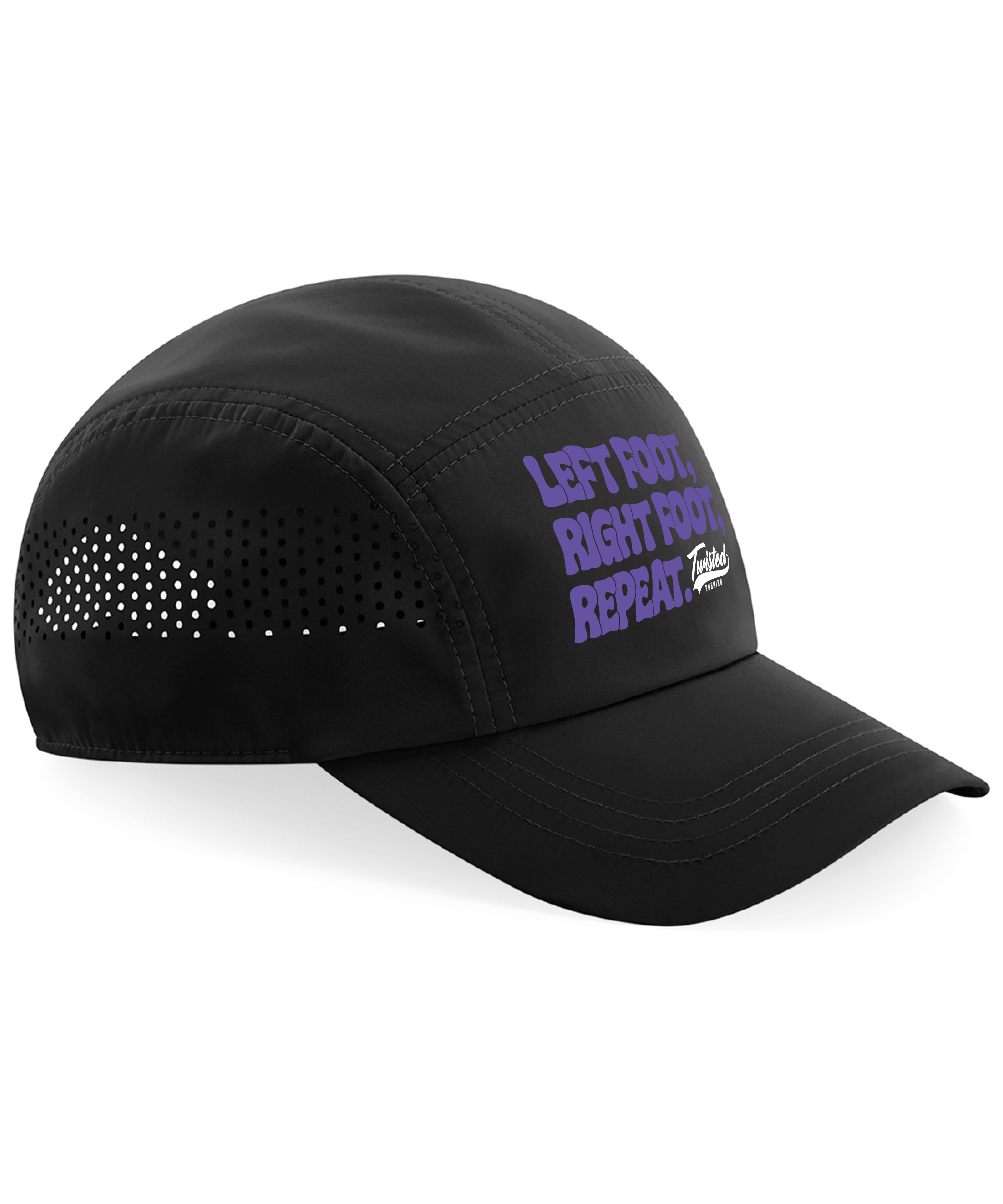 "Slogan" Technical Running Cap - Black Base