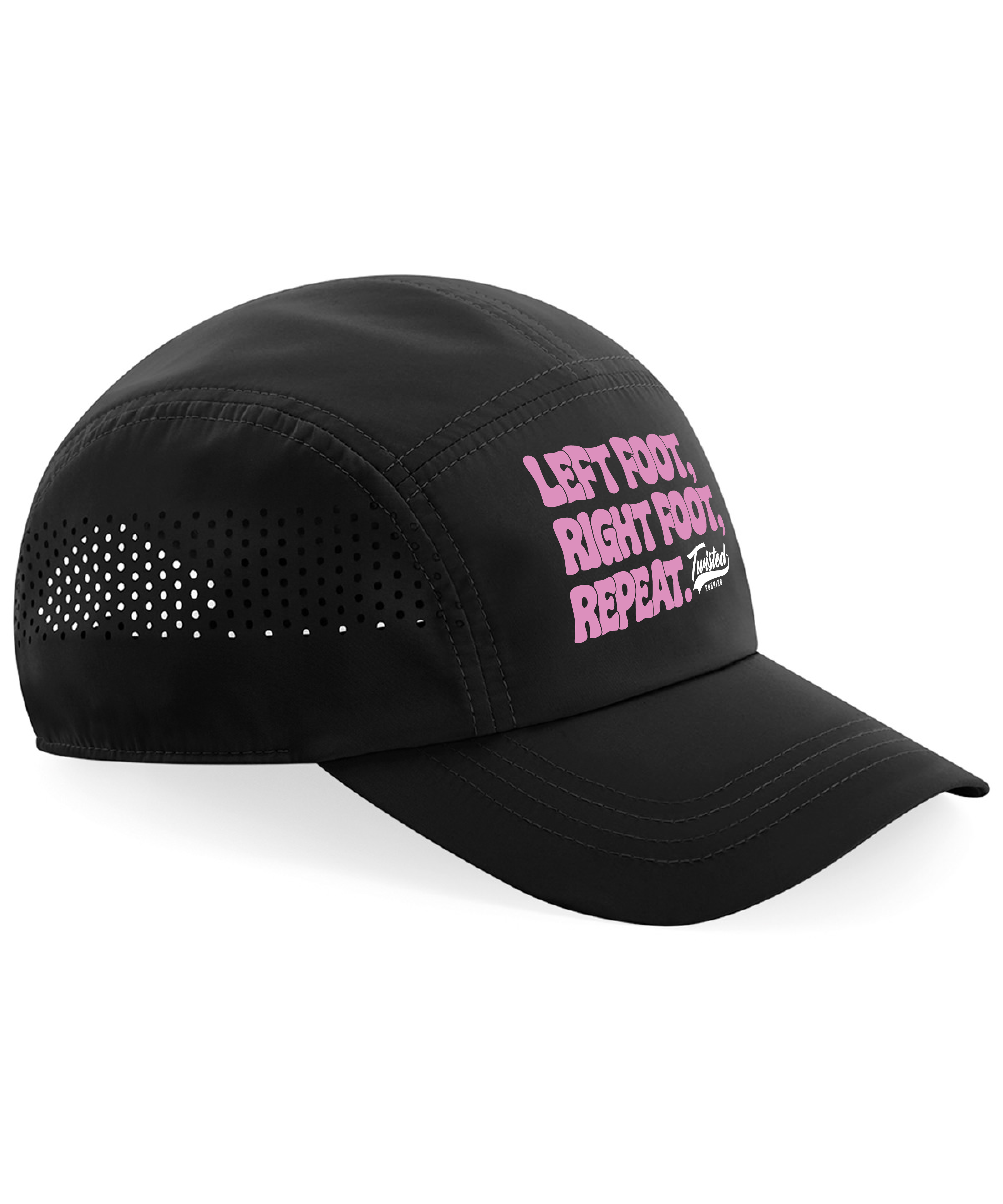 "Slogan" Technical Running Cap - Black Base