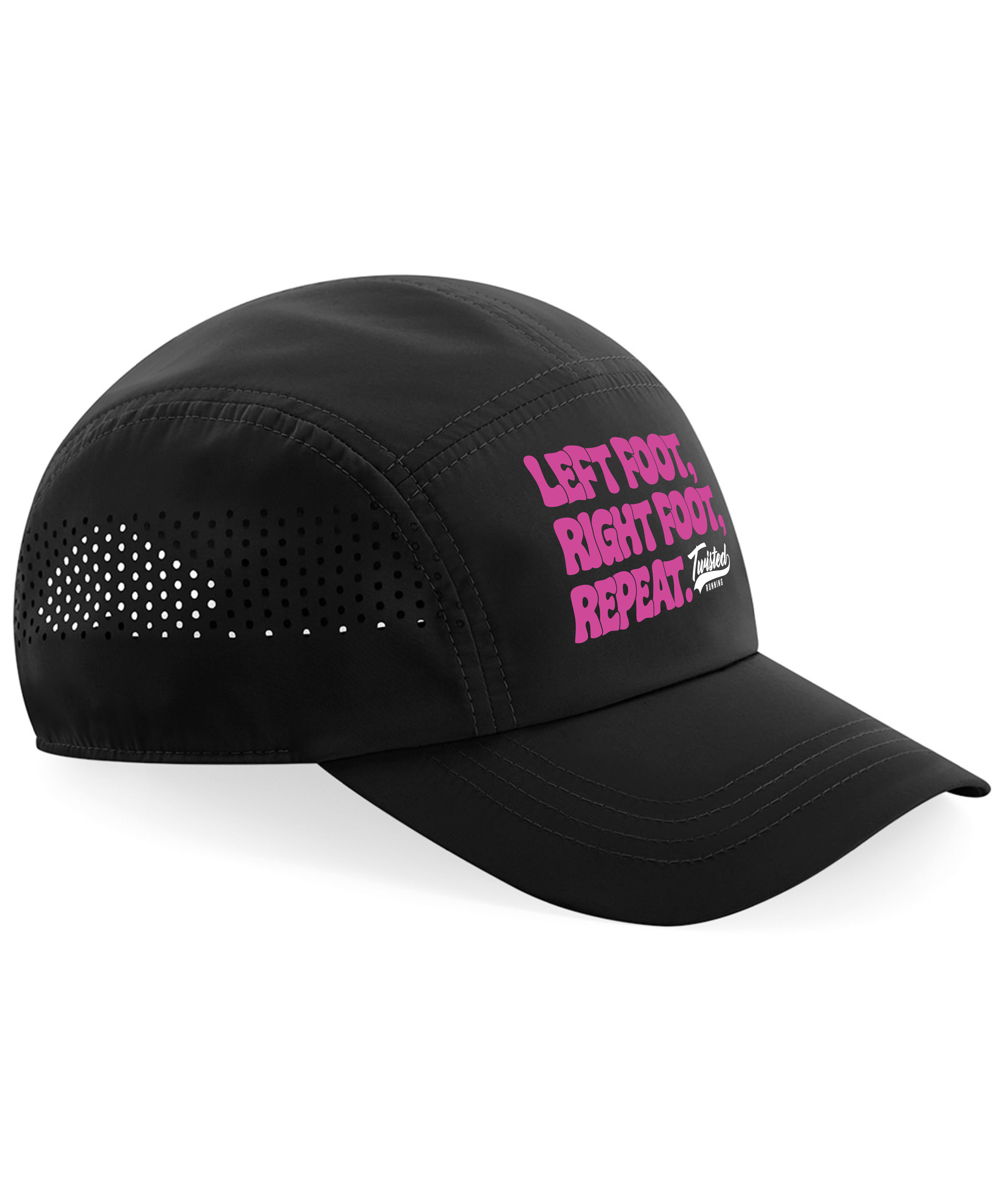 "Slogan" Technical Running Cap - Black Base