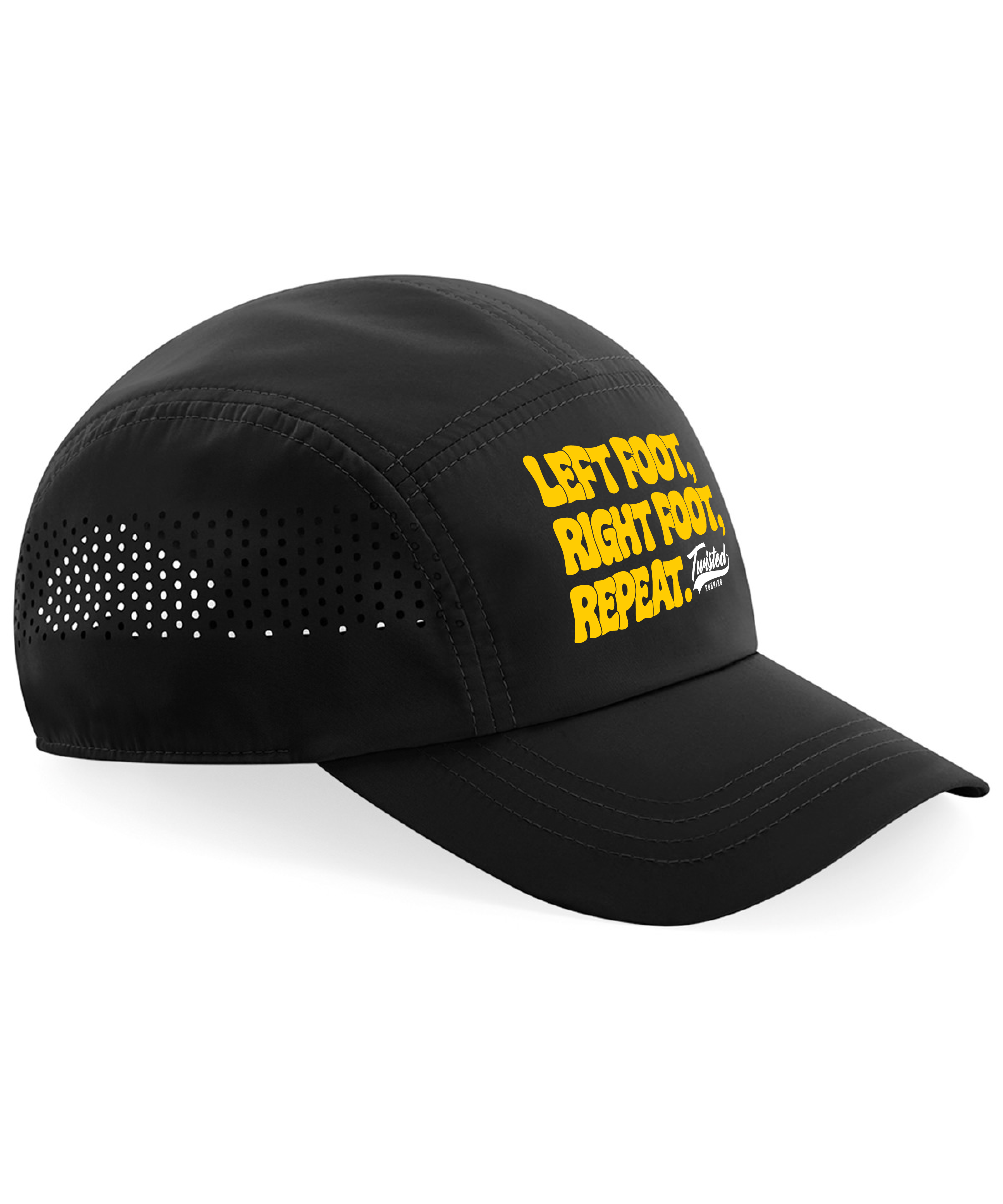 "Slogan" Technical Running Cap - Black Base
