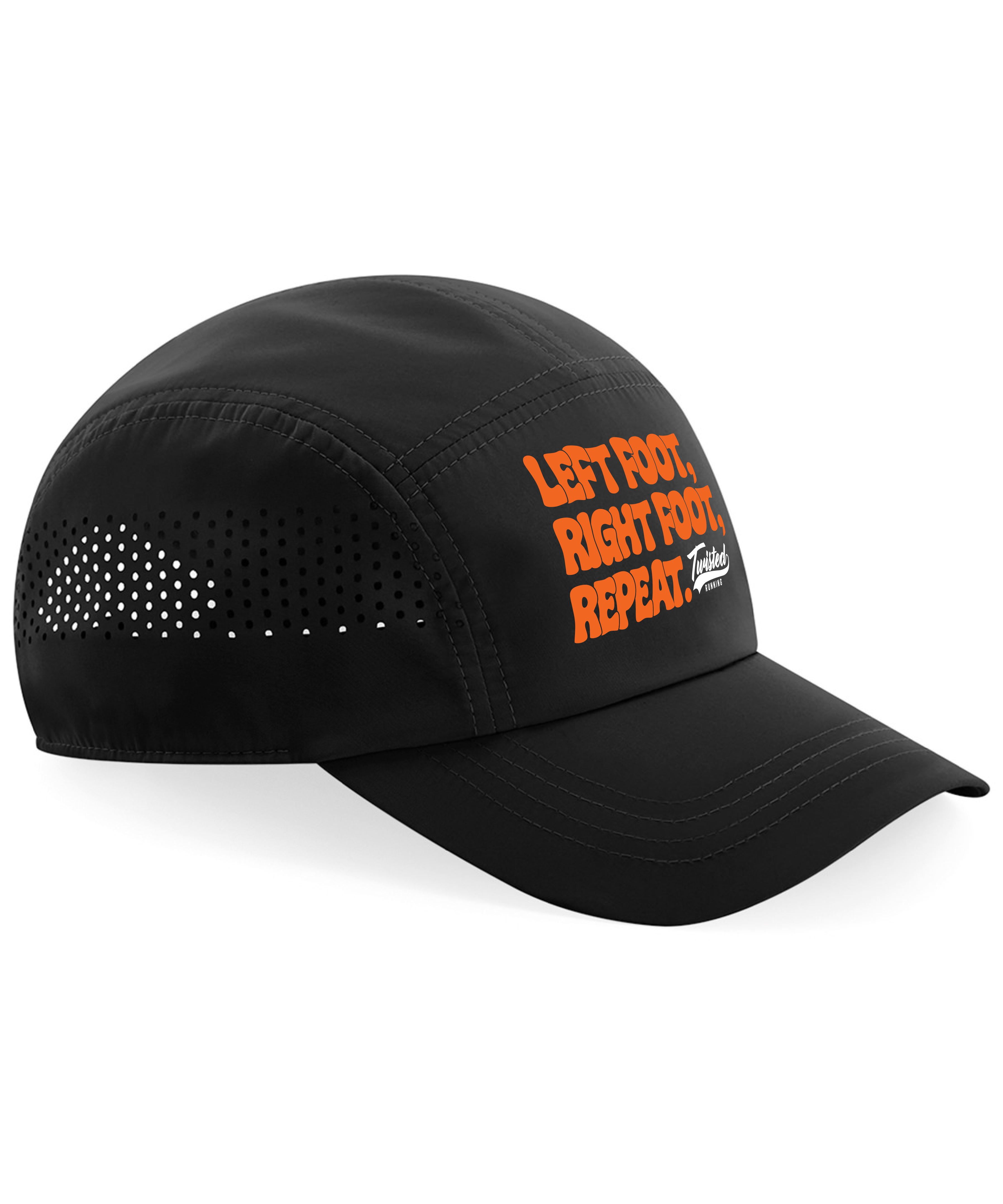 "Slogan" Technical Running Cap - Black Base