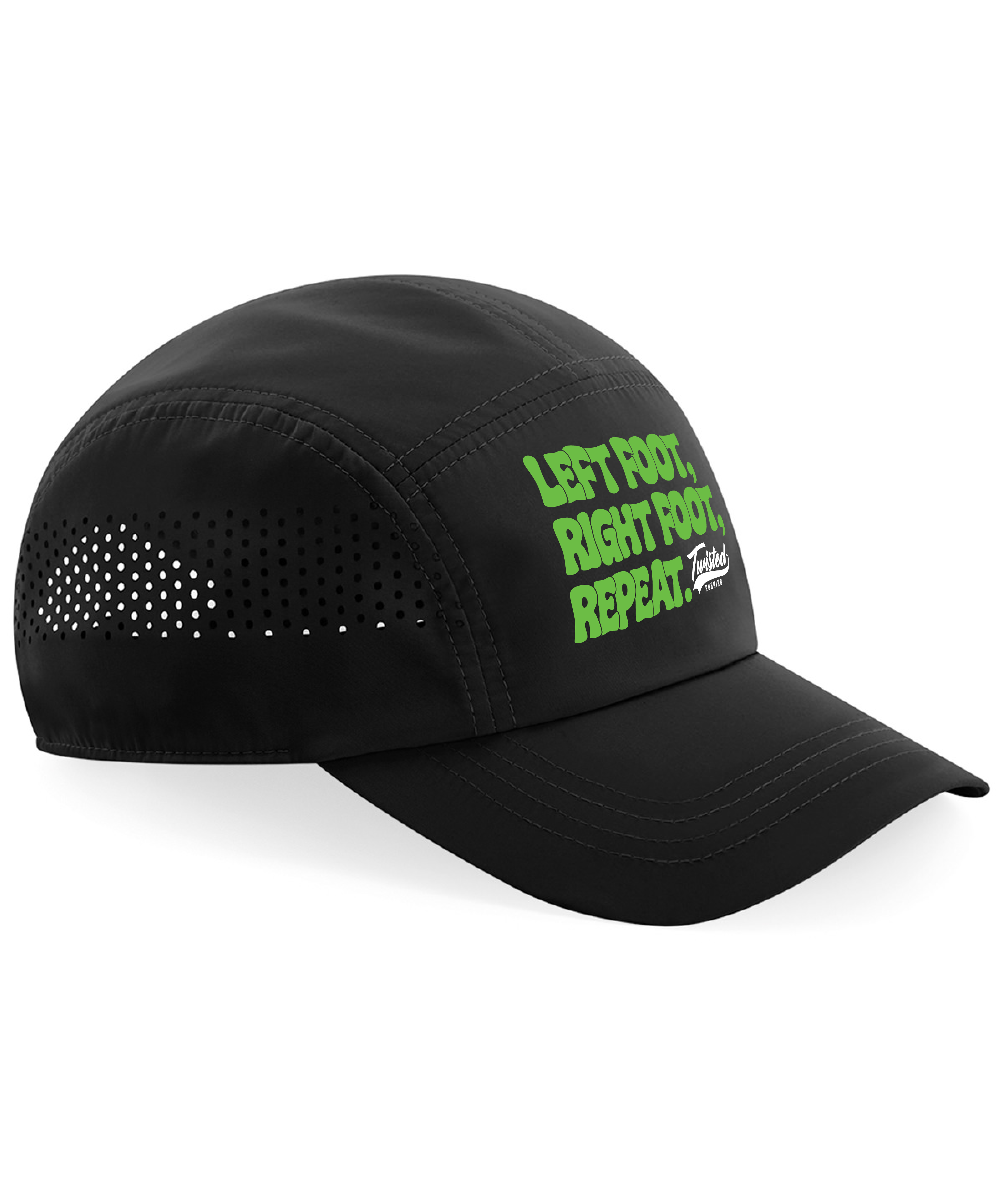 "Slogan" Technical Running Cap - Black Base