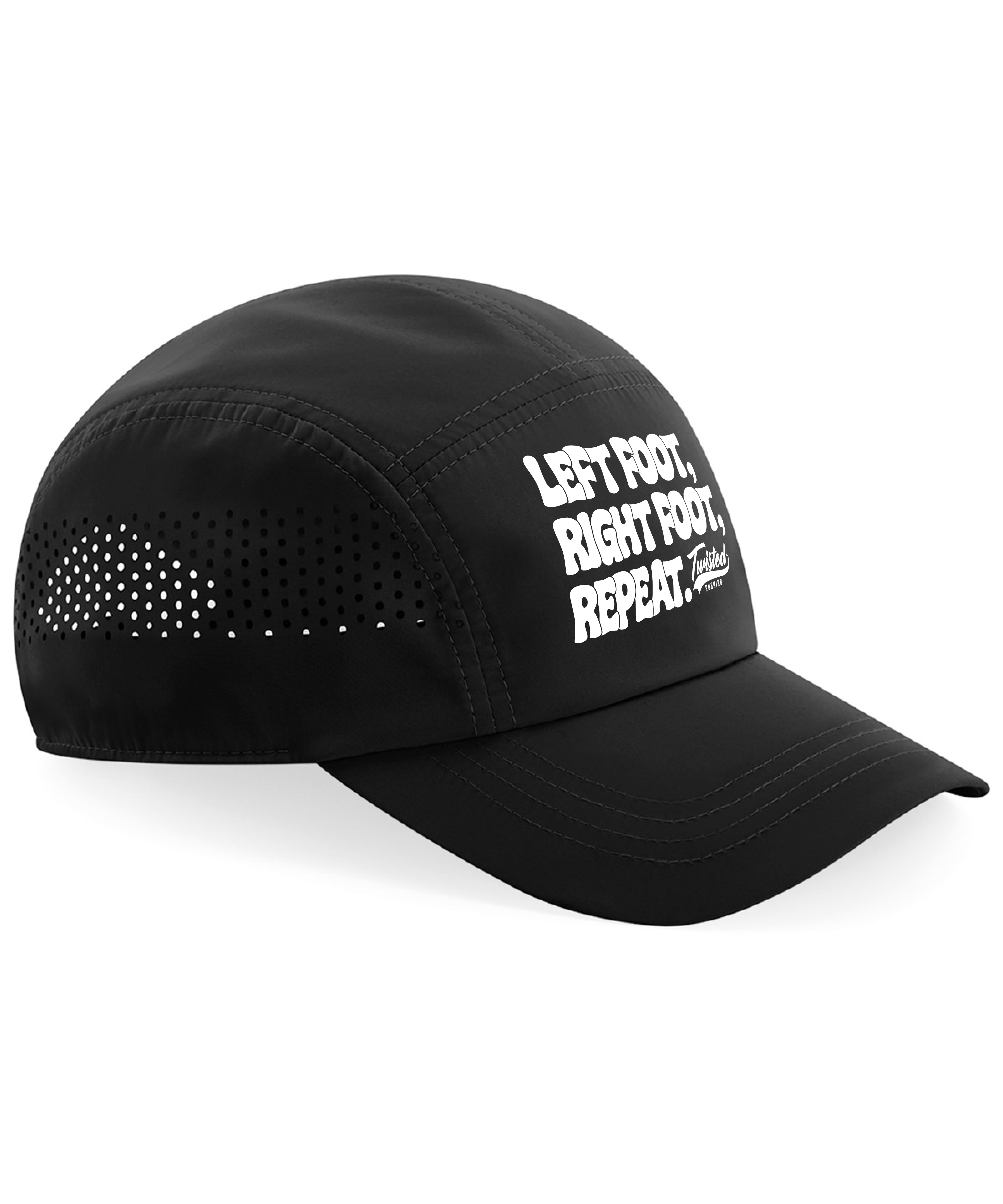"Slogan" Technical Running Cap - Black Base