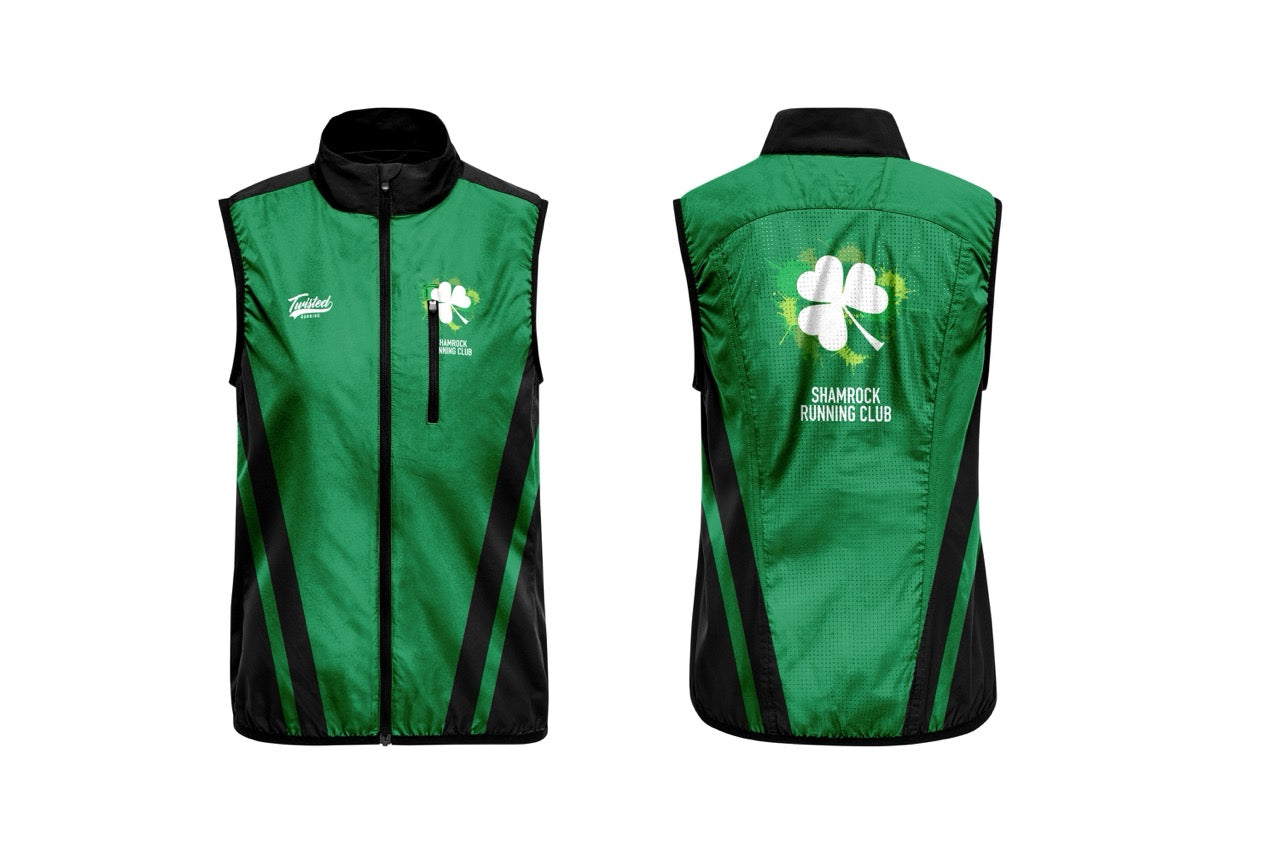 Shamrock Running Club Gilet - Green/Black