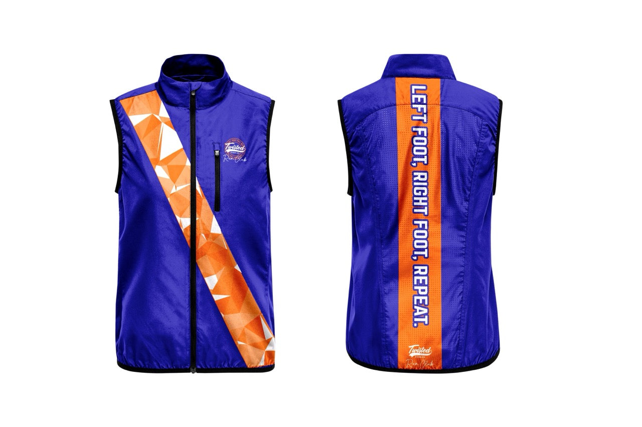 Twisted Run Club Gilet - Blue/Orange