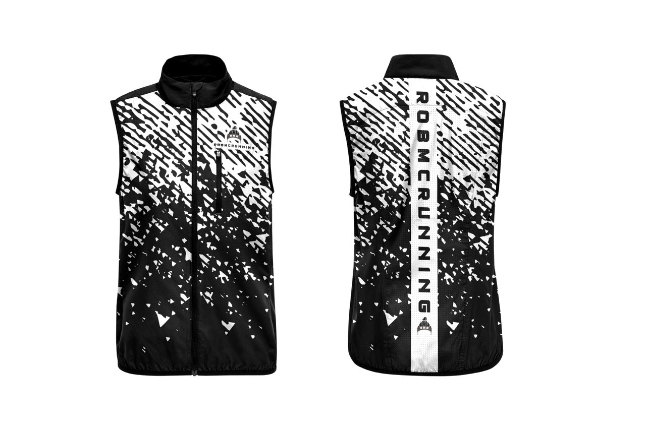 Rob McRunning Gilet - Black/White
