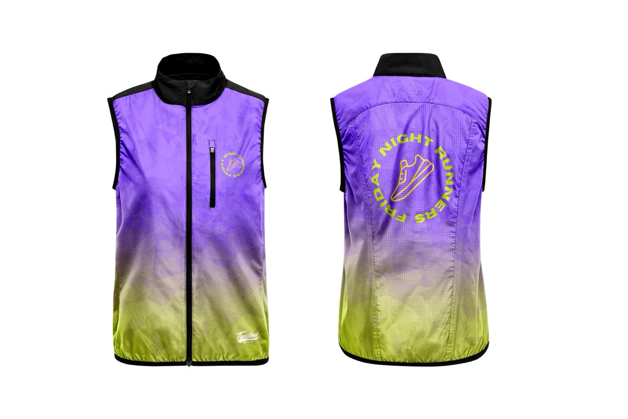 Friday Night Runners Gilet - Purple/Green