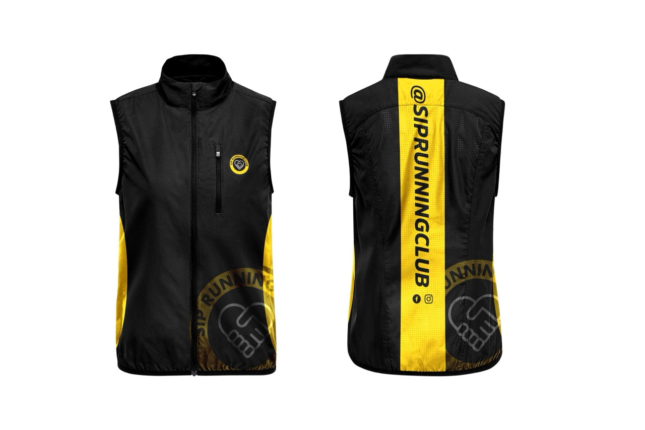 SIP Running Club Gilet - Yellow/Black