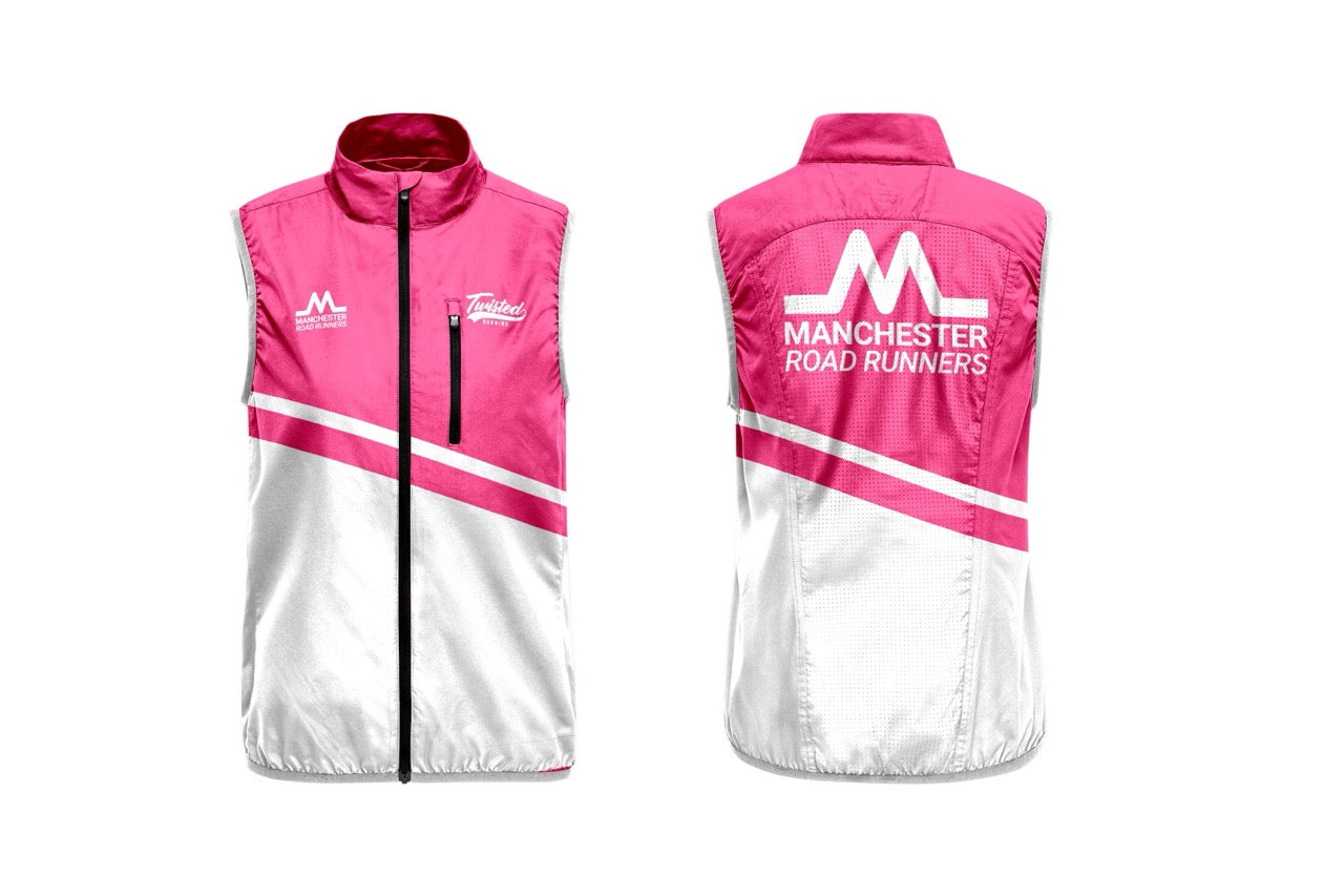 Manchester Road Runners Gilet - Pink/White