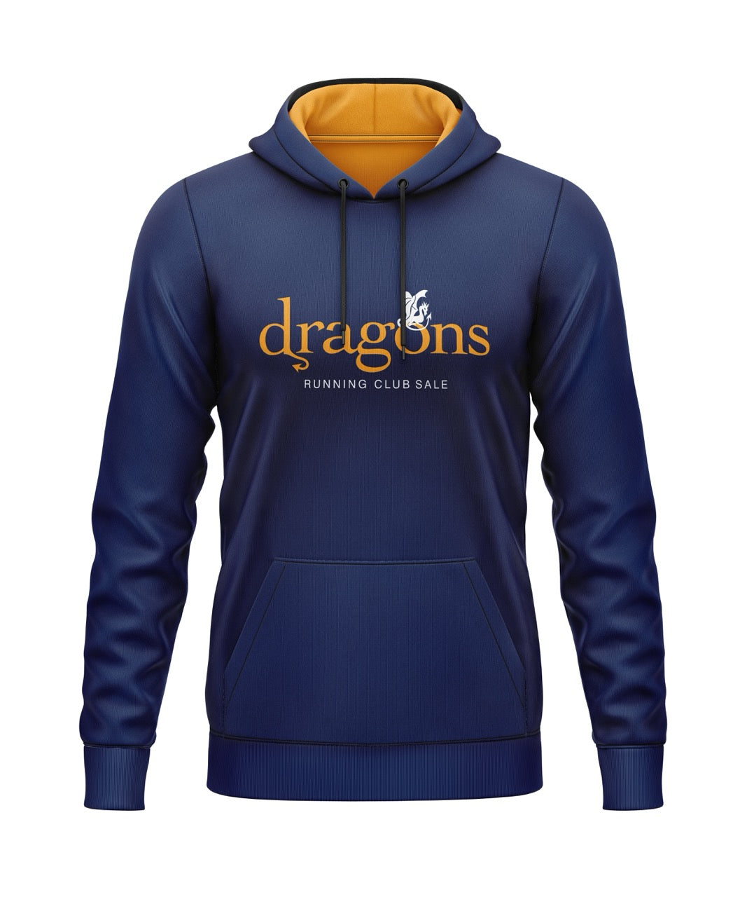 Dragons Running Club Sale Hoodie (Polyester) - Navy/Amber
