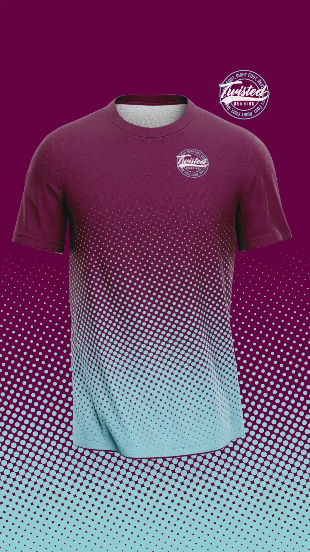 Blend Technical Tee - Burgundy/blue