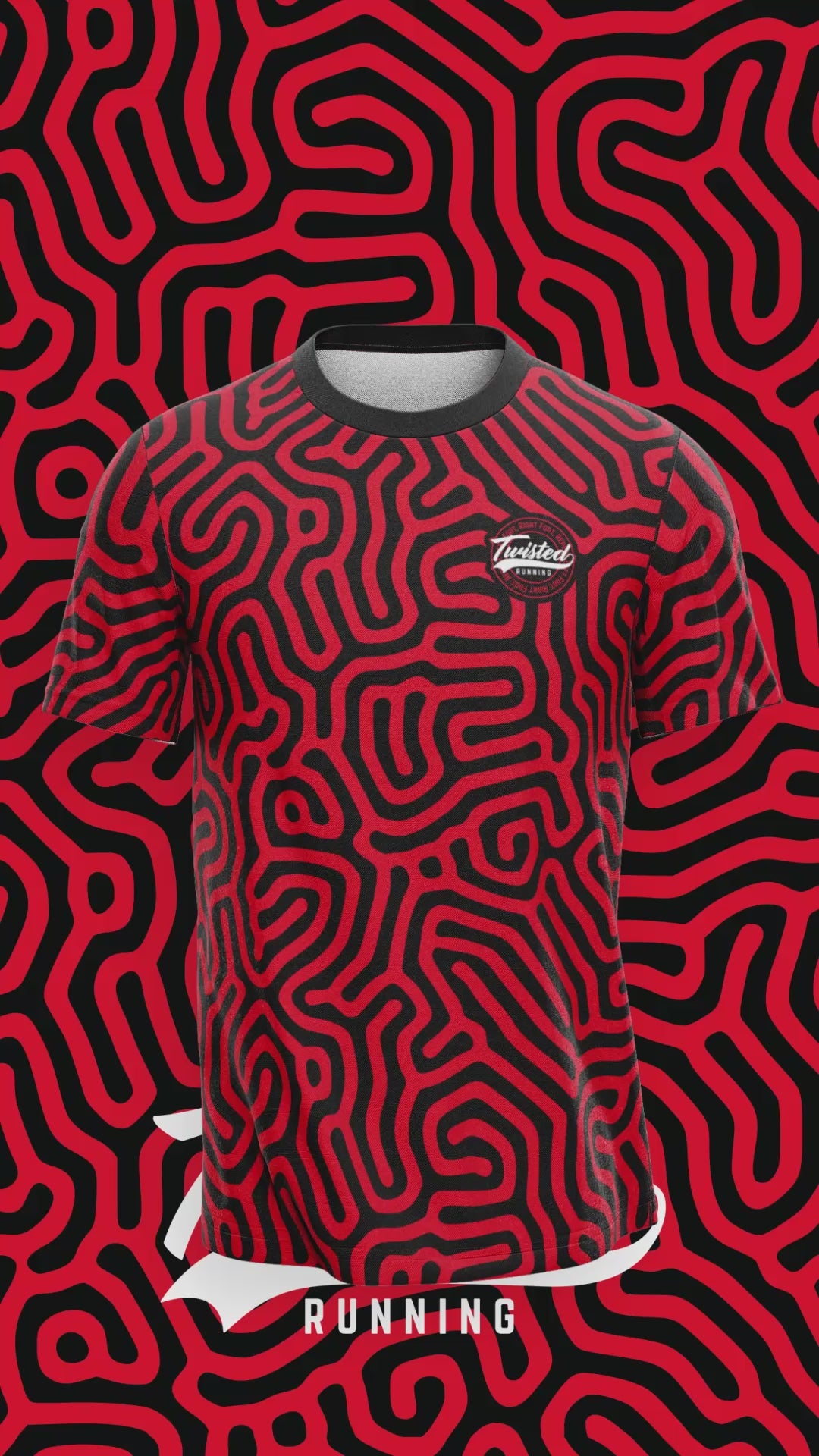 A-MAZE-ING Technical Race Tee – Black & Red