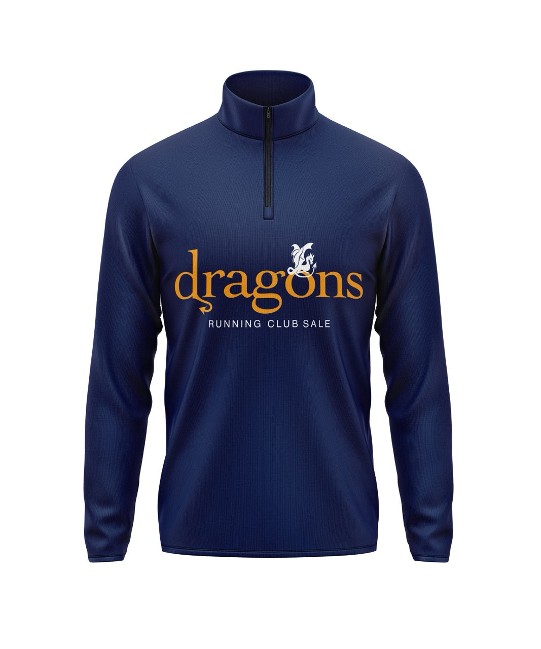 Dragons Running Club Sale 1/4 Zip - Navy/Amber