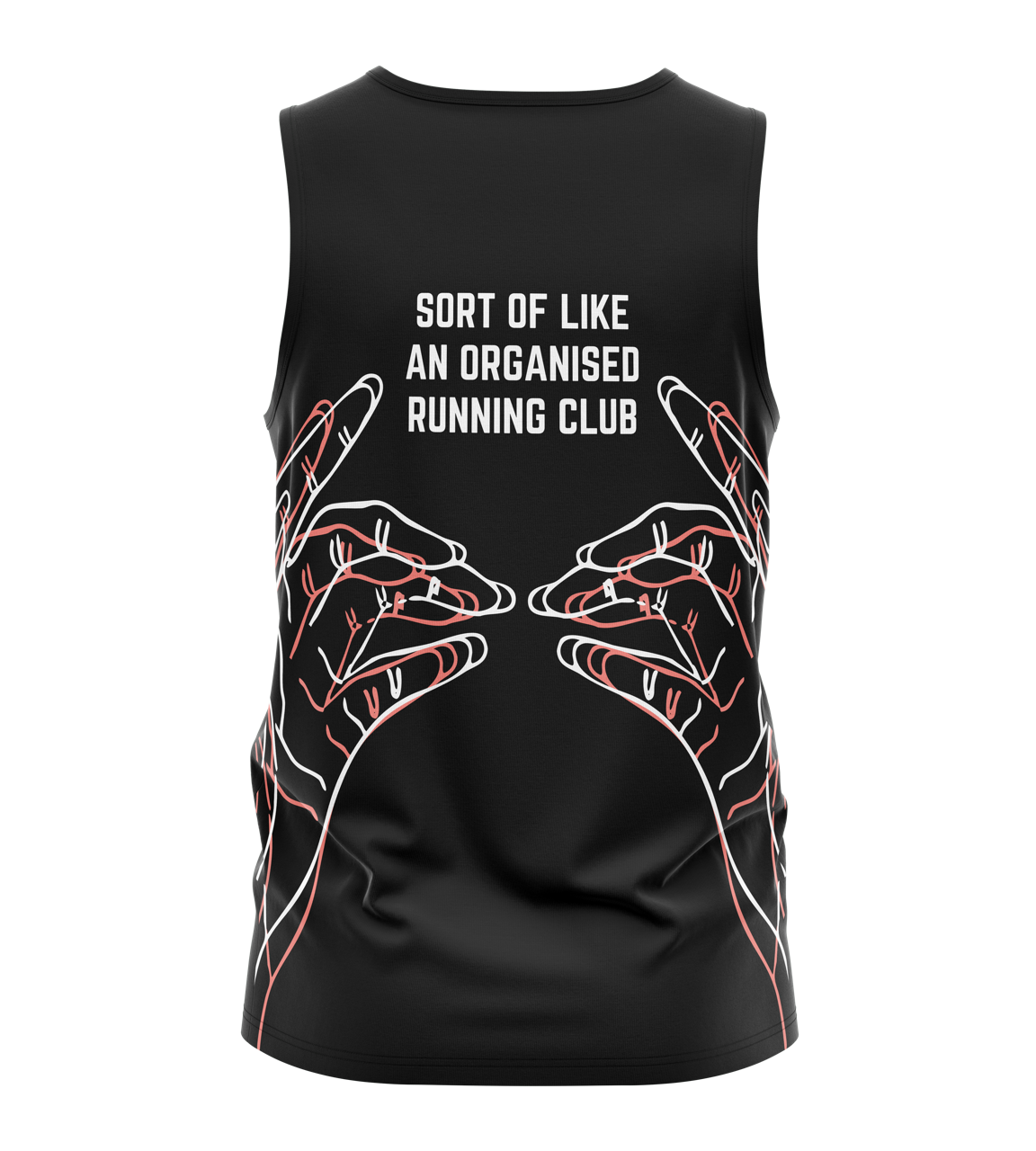 Run The Joules Tank - Black/Salmon