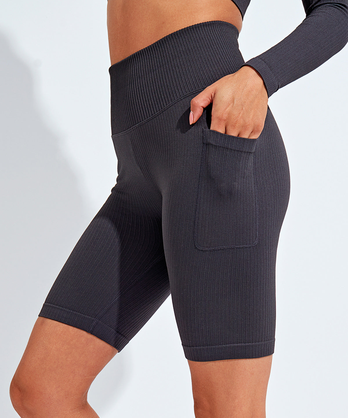 Women’s ribbed seamless '3D Fit' cycle shorts