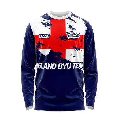 England BYU Long Sleeve Tee - Red/White/Blue