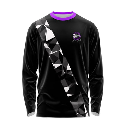 Twisted Run Club Long Sleeve Tee - Black/Purple