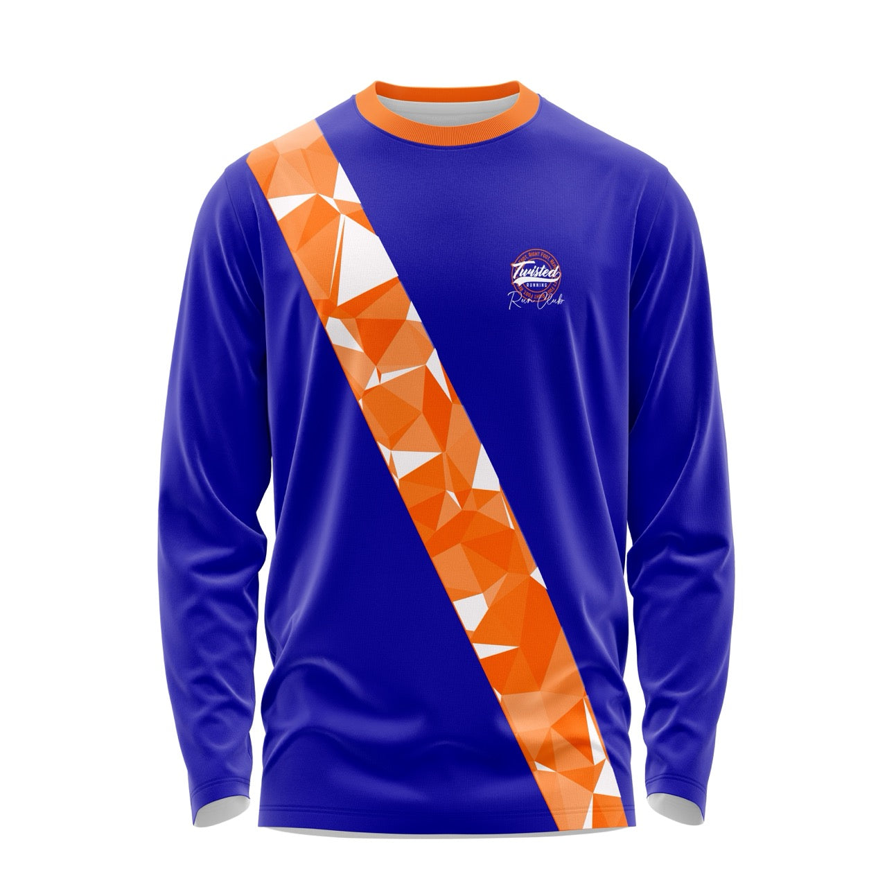 Twisted Run Club Long Sleeve Tee - Blue/Orange