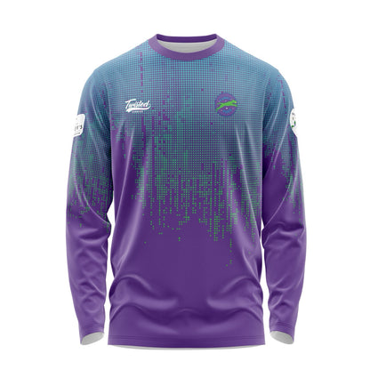 Funky Fidos Long Sleeve Tee - Purple/Green