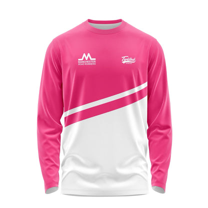 Manchester Road Runners Long Sleeve Tee - Pink/White