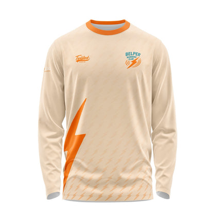 Belper Running Club Long Sleeve Tee - Vanilla/Orange