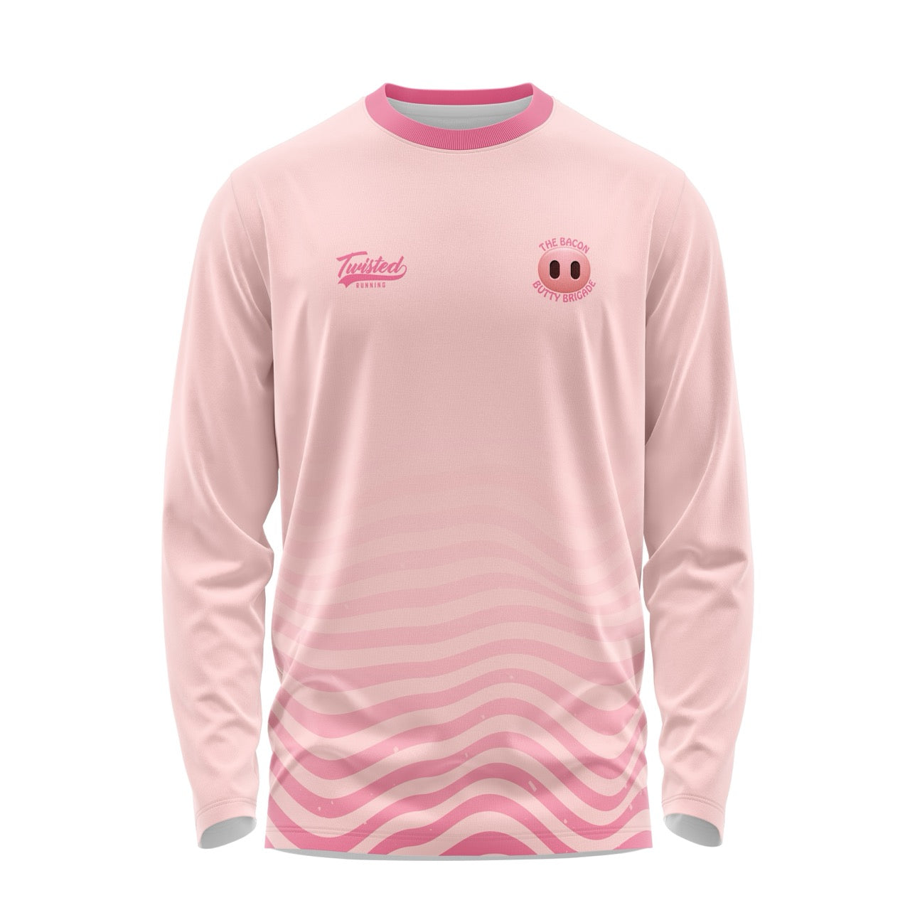 Bacon Butty Brigade Long Sleeve Tee - Pink