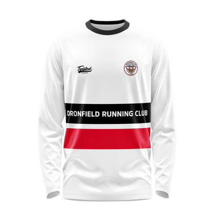 Dronfield Long Sleeve Tee - White/Black/Red