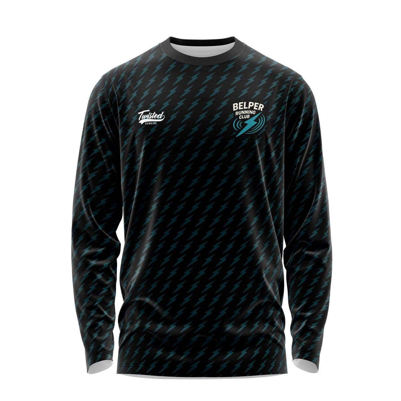 Belper Running Club Long Sleeve Tee - Black/Teal