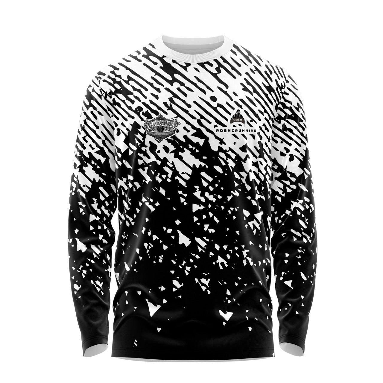 RobMcRunning - Stoneheart Long Sleeve Tee - black/white