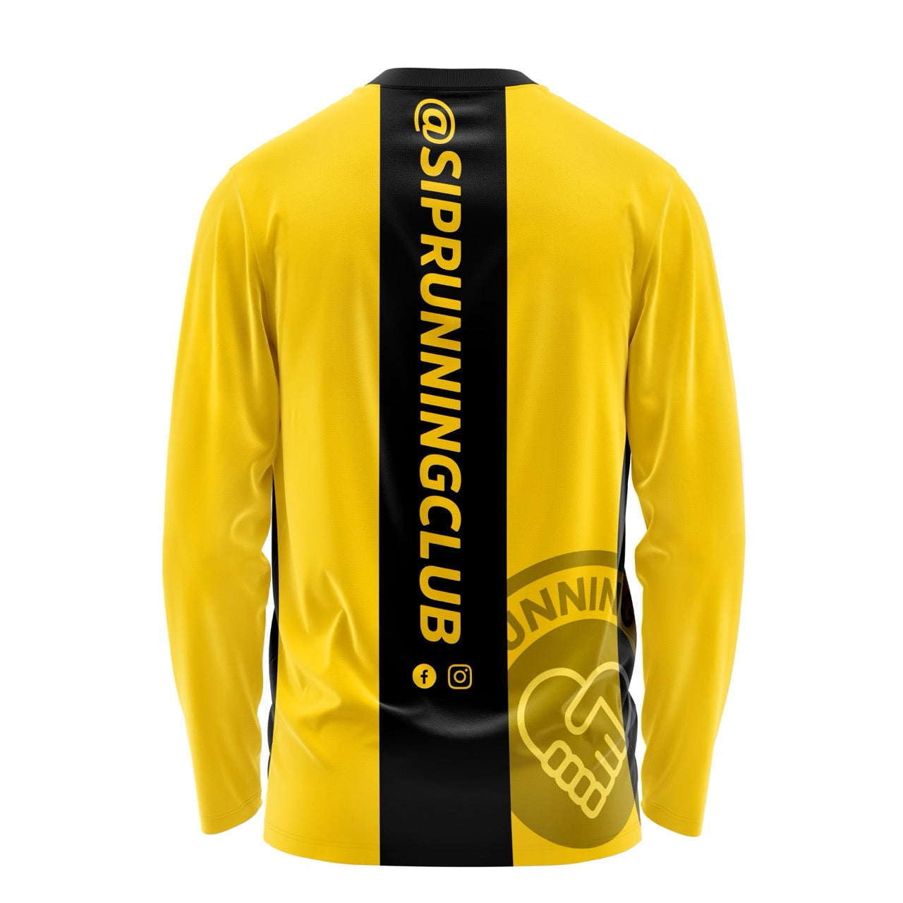 SIP Running Club Long Sleeve Tee - Yellow/Black