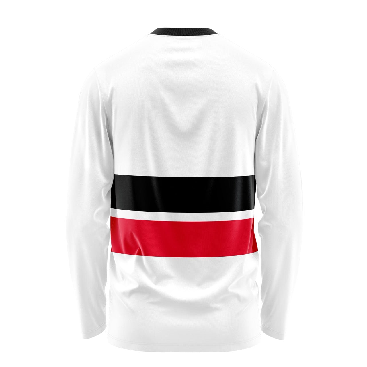 Dronfield Long Sleeve Tee - White/Black/Red
