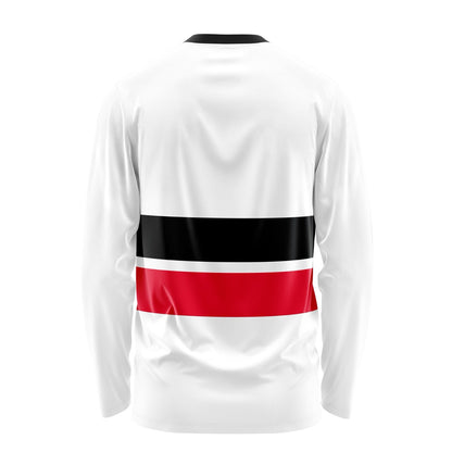 Dronfield Long Sleeve Tee - White/Black/Red