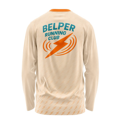 Belper Running Club Long Sleeve Tee - Vanilla/Orange