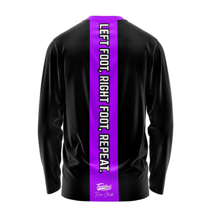Twisted Run Club Long Sleeve Tee - Black/Purple