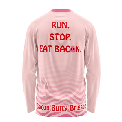 Bacon Butty Brigade Long Sleeve Tee - Pink